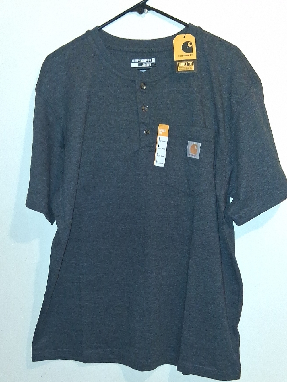 Carhartt Charcoal Henley Pocket Shirt
